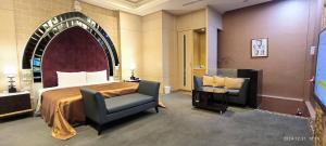 Katil atau katil-katil dalam bilik di Shantis Motel