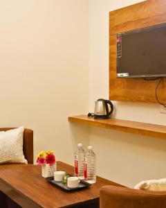 TV a/nebo společenská místnost v ubytování Hotel Budget Inn