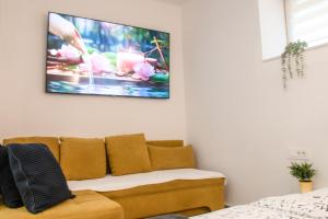 TV a/nebo společenská místnost v ubytování Downtown Zagreb Abode