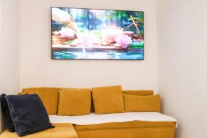 TV a/nebo společenská místnost v ubytování Downtown Zagreb Abode