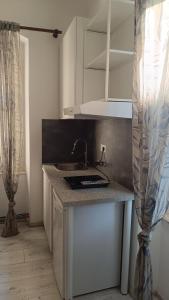 a kitchen with a sink and a counter top at San Eleuterio Guesthouse in Poreč