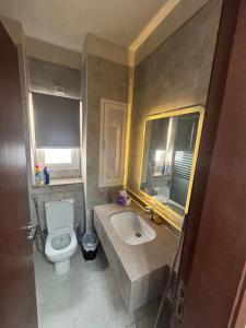 a bathroom with a toilet and a sink at Villa Mountain View 4 October in ‘Ezbet `Abd el-Ḥamîd +12 photos