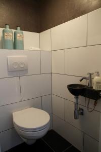 Ett badrum på Hotel Doppenberg