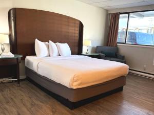 Postel nebo postele na pokoji v ubytování Departure Bay Motel