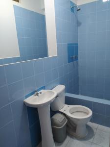 Koupelna v ubytování Hospedaje Kava