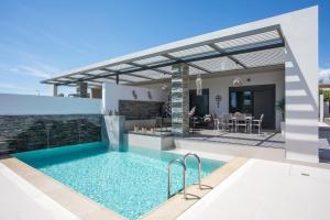 a rendering of a house with a swimming pool at Kiki Luxury Villa in Afantou