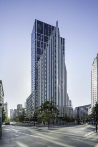 墨尔本景观或在公寓看到的城市景观