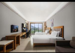 TV a/nebo společenská místnost v ubytování Dadonghai Ruiya resort hotel