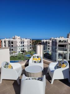 Balkón alebo terasa v ubytovaní Valentino golf penthouse bloque 2 no46