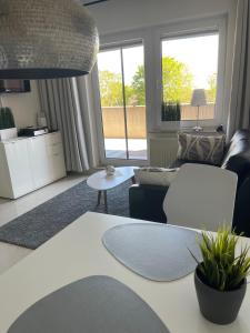 Posezení v ubytování Ferienwohnung schöner Ausblick