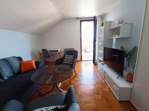 TV a/nebo společenská místnost v ubytování Apartmani Mataija