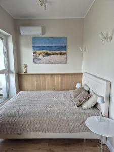 Giường trong phòng chung tại Blue Sky Apartment & SPA Dziwnów