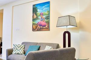 Area soggiorno di The fabulous appt with pool in Virage Yoff Dakar