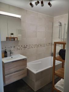 Et badeværelse på Beautiful Studio - Geneva Airport