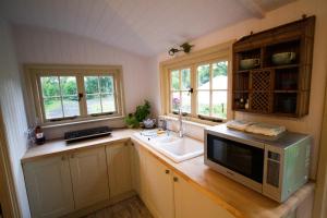 Kuchyň nebo kuchyňský kout v ubytování Large New Forest Shepherds Hut + 3 fotografie