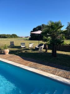 Bazén v ubytování Petite dépendance vue piscine nebo v jeho okolí