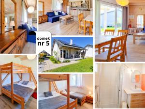 un collage de fotos de una casa en Morska Polana, en Mielno