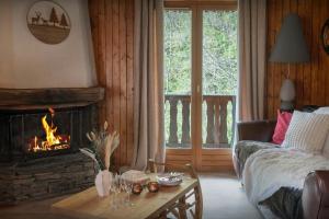 Χώρος καθιστικού στο Chalet Rochamour - OVO Network