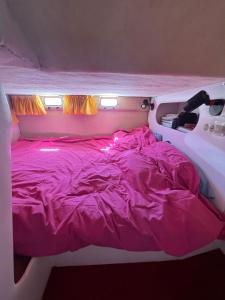 Postel nebo postele na pokoji v ubytování boat home Cannes Festival