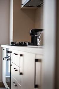 ラシュノフにあるNest for Soul Rasnovのシンクとカウンタートップのあるキッチン +4枚の写真