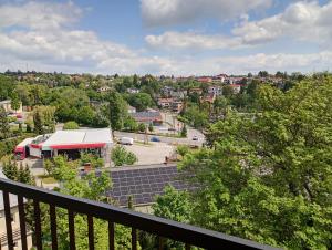 a view of a city from a balcony at Moniuszki 4 in Cieszyn