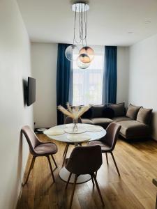 Χώρος καθιστικού στο Apartamentai Lumino