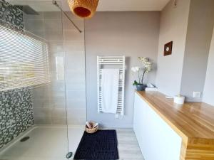 Et badeværelse på Splendide appartement face à la mer, parking, wifi + 18 billeder