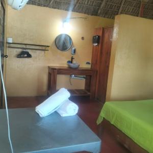 Postel nebo postele na pokoji v ubytování Posada ecohabitas
