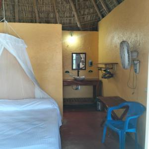 Postel nebo postele na pokoji v ubytování Posada ecohabitas