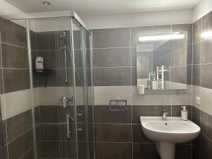 Koupelna v ubytování Superbe t2 route de ville Bastia + 11 fotografií