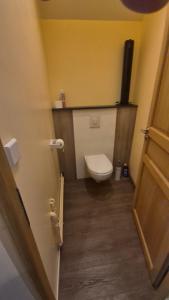 a small bathroom with a toilet in a room at Studio Les Tilleuls in Amboise +6 photos