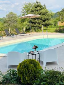 Bazén v ubytování Fruska Pool House nebo v jeho okolí