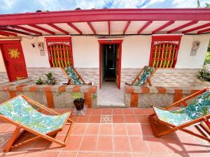 Balkon oz. terasa v nastanitvi Blomst Casa Hostal