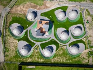 A bird's-eye view of Wisła Glamping