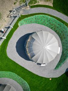 A bird's-eye view of Wisła Glamping