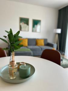 A seating area at Apartman Hanna