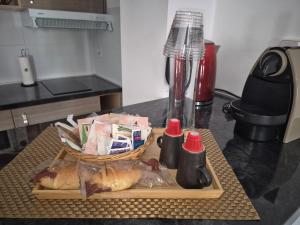 Coffee and tea making facilities at TREBOL Apartamentos Benalmádena
