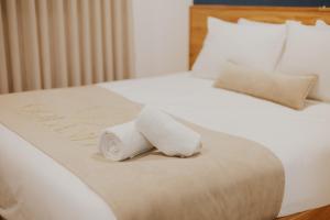 Postel nebo postele na pokoji v ubytování Goland Hotel