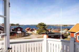 a view of the water from a house balcony at The Pilot House, Sandhamn, Stockholm Archipelago in Sandhamn