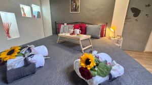 Postel nebo postele na pokoji v ubytování B&B Origa Private Pool