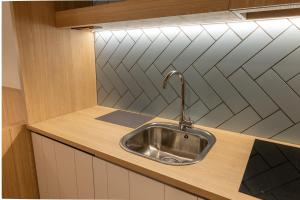 a kitchen with a sink in a counter at E16 - Estudio La Orotava in La Orotava