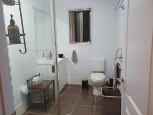 NarangbaNarnie's Place in Narangba - Relaxed Space with Breakfast的带马桶和水槽的浴室