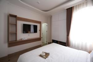 TV a/nebo společenská místnost v ubytování Nature Hotel
