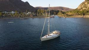 a sailboat in a large body of water at Sailboat Holiday in Bodrum in Bodrum City