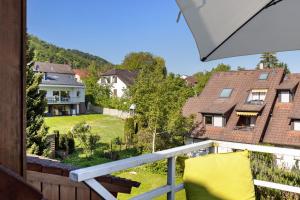 a view from the balcony of a house at Schwalbennest in Bodman-Ludwigshafen