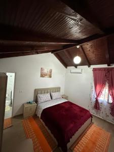 Villa Zefi Rrencc房間的床