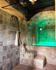 Koupelna v ubytování Agriturismo Le Faeta