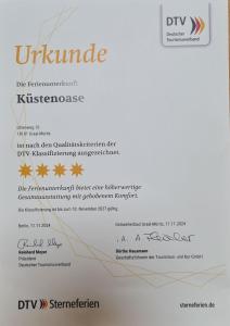 a rejection letter for a dyridate document at Küstenoase - Wilke GM 69934 in Müritz