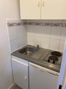 Kuchyň nebo kuchyňský kout v ubytování Studio cosy en plein cœur de Paris