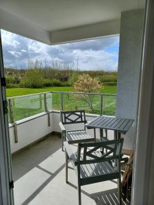 Balkón nebo terasa v ubytování Ferienwohnung Sailing